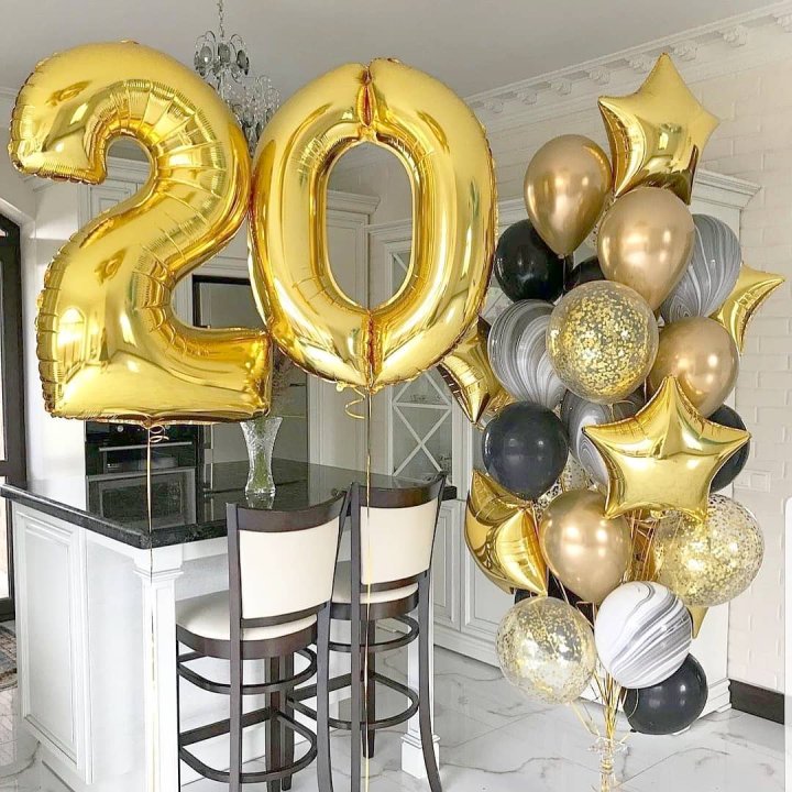 Фольгированный шар Золотая Цифра в Хосте и Кудепсте