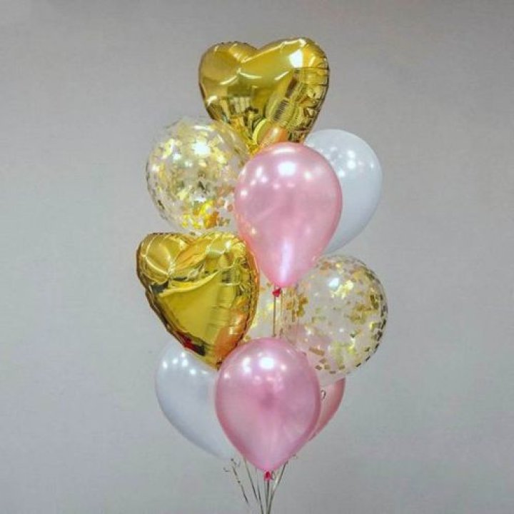 Облако шаров "Rose Gold" в Хосте и Кудепсте