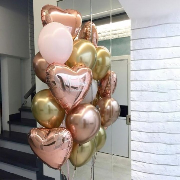 Фонтан шаров "От сердечка" с доставкой в Хосте и Кудепсте