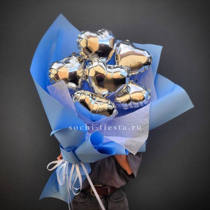 Букет из шаров сердец  №2 в Хосте и Кудепсте