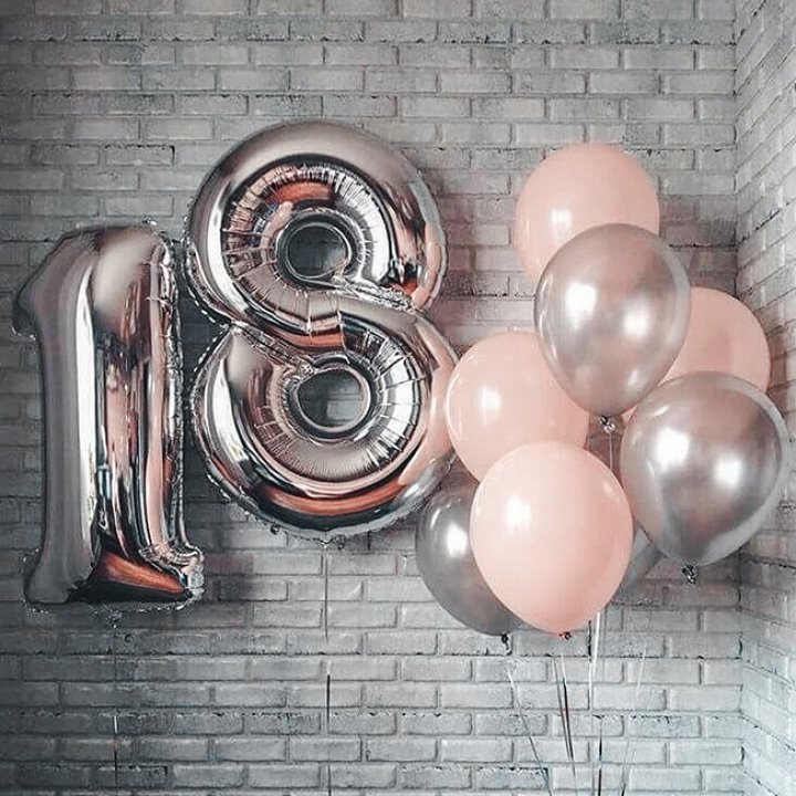 Фольгированный шар Серебряная Цифра в Хосте и Кудепсте