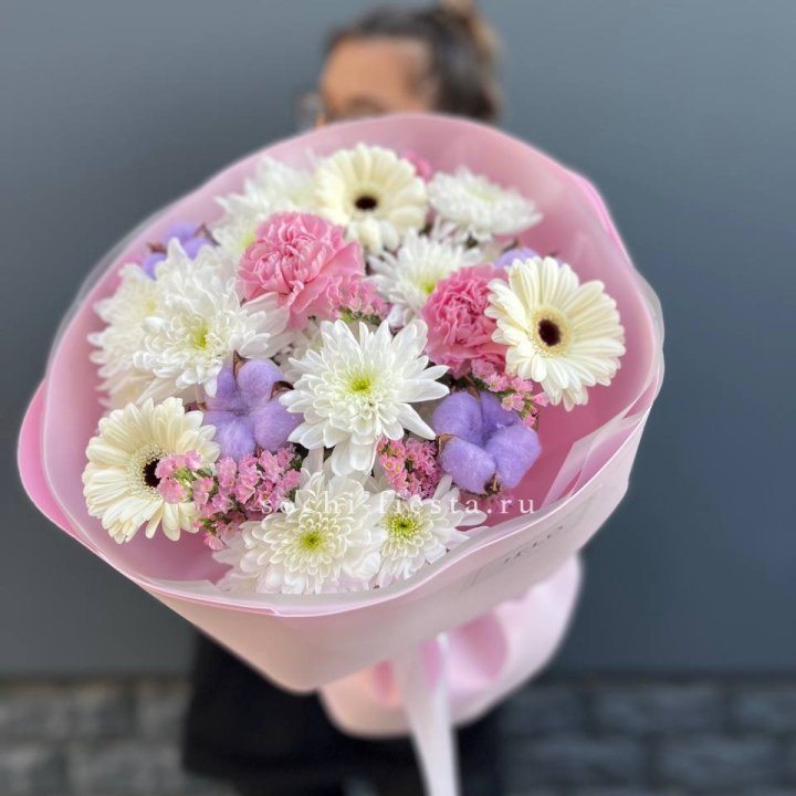 Букет цветов "Pink Spring" в Хосте и Кудепсте