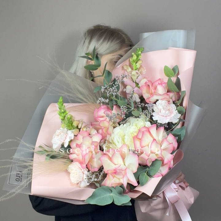  Букет  "Закат для неё" в Хосте и Кудепсте