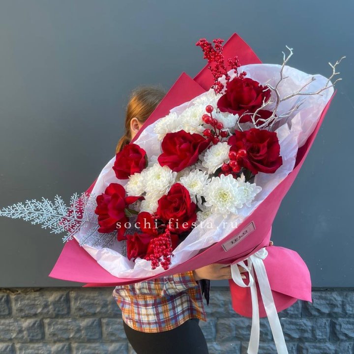 Букет "Яркая зима" в Хосте и Кудепсте