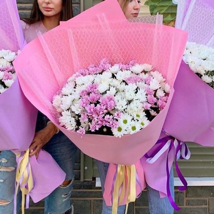 Букет хризантем Creamberry в Хосте и Кудепсте