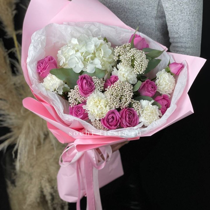 Букет с мисти бабблс №1 в Хосте и Кудепсте