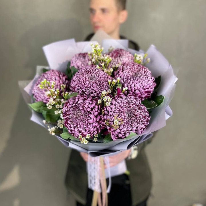 Букет хризантем Palermo в Хосте и Кудепсте