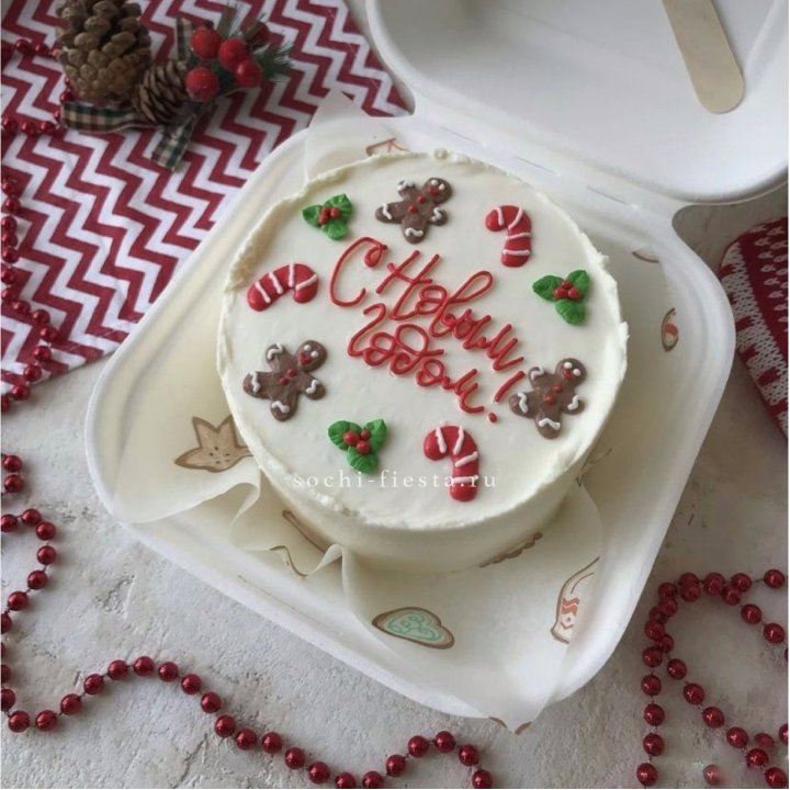 Бенто-торт "С Новым Годом!" в Хосте и Кудепсте