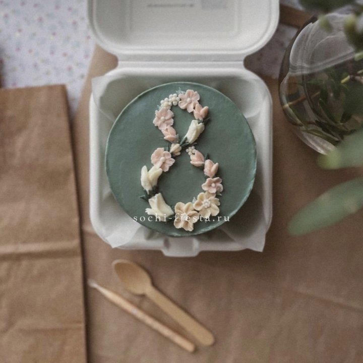 Бенто-торт "8 марта" green  в Хосте и Кудепсте