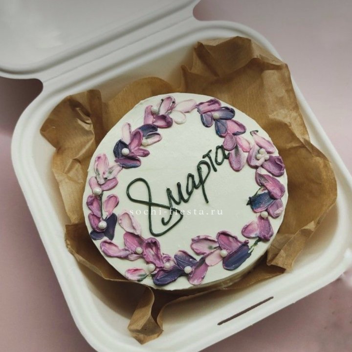 Бенто-торт "8 марта цветы"  в Хосте и Кудепсте