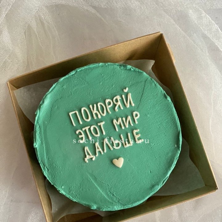 Бенто-торт "Покоряй этот мир" в Хосте и Кудепсте