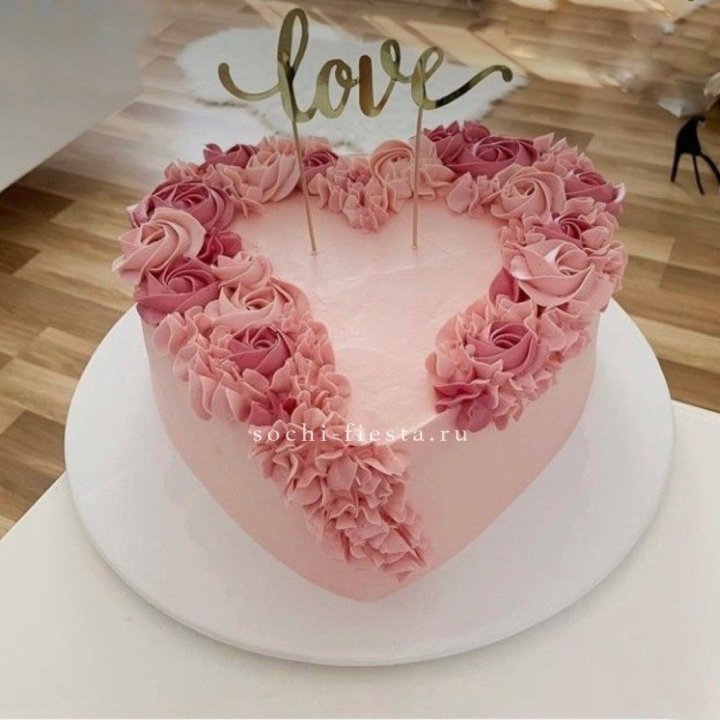 Торт "Сердце" 10 в Хосте и Кудепсте