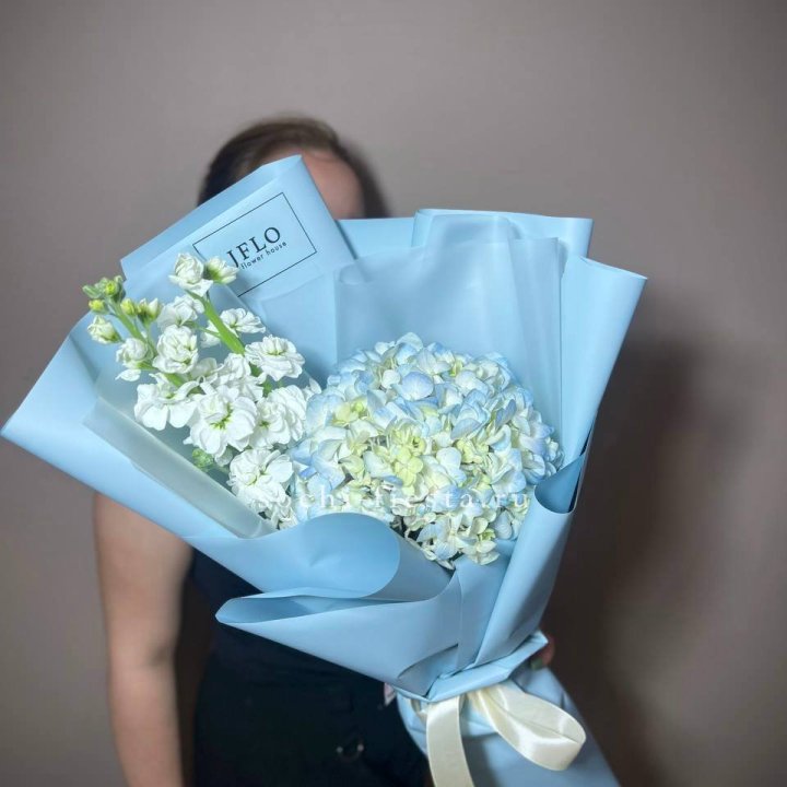 Гортензия Blue с маттиолой в Хосте и Кудепсте