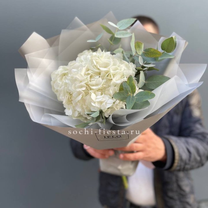  Букет  из белой гортензии в Хосте и Кудепсте