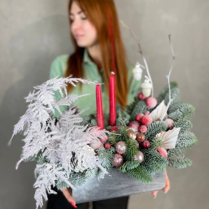 Композиция "Merry Christmas Box" в Хосте и Кудепсте