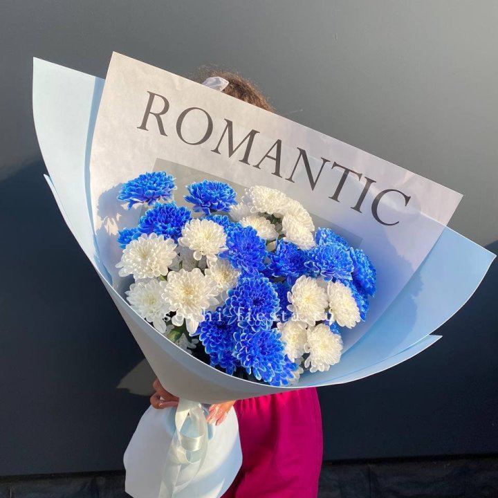 Букет кустовых хризантем Blue в Хосте и Кудепсте