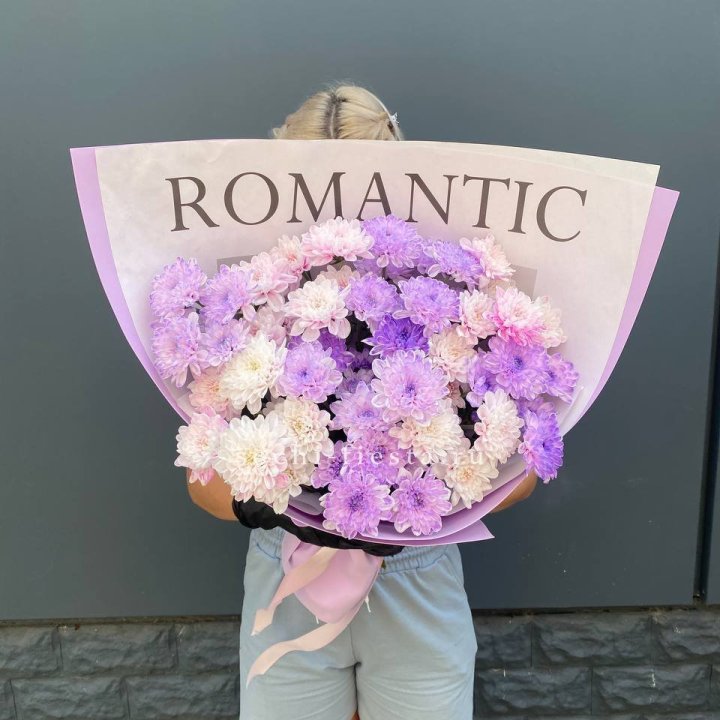 Букет сиреневых хризантем в Хосте и Кудепсте
