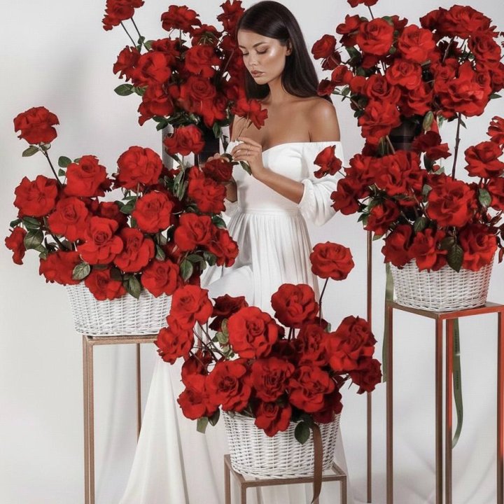 Сет из красных французских роз в Хосте и Кудепсте