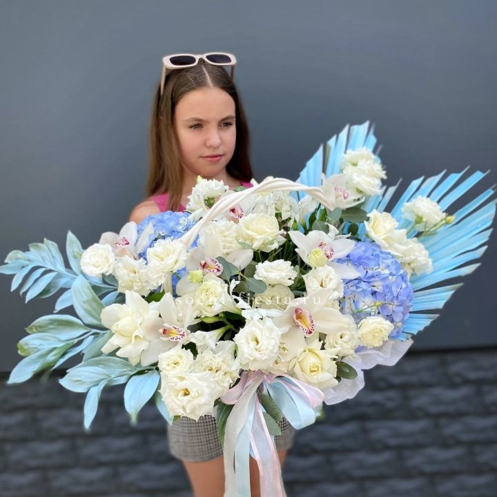 Цветочная корзина Blue Wings в Хосте и Кудепсте