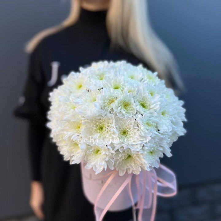 Коробка с хризантемами №1 в Хосте и Кудепсте