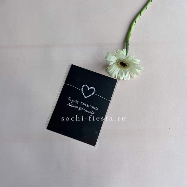 Открытка к букету "Ты для меня очень много значишь" в Хосте и Кудепсте