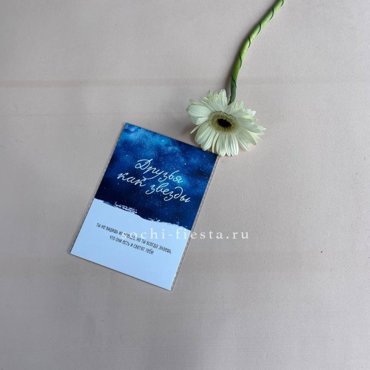 Открытка к букету "Друзья как звезды" в Хосте и Кудепсте