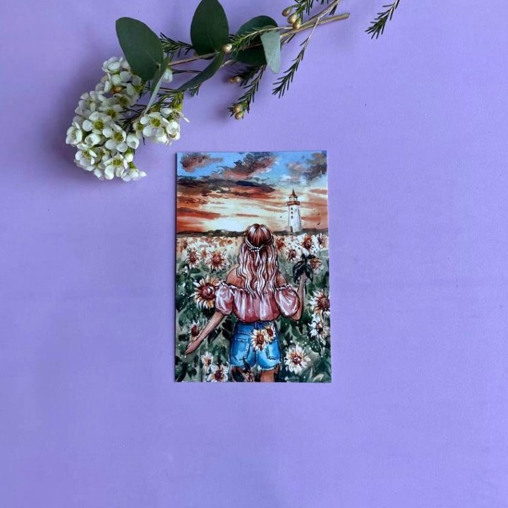 Открытка к букету "Sunflower" в Хосте и Кудепсте