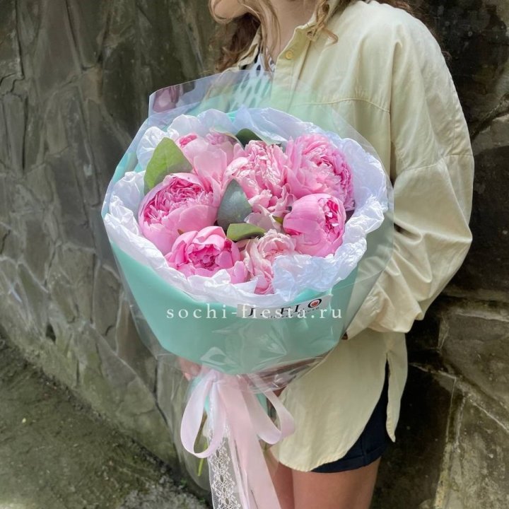 7 зефирных пионов в фоамиране в Хосте и Кудепсте