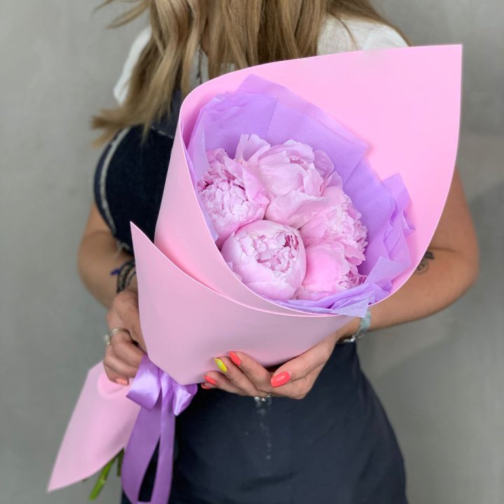 Букет пионов "FIVE" в Хосте и Кудепсте