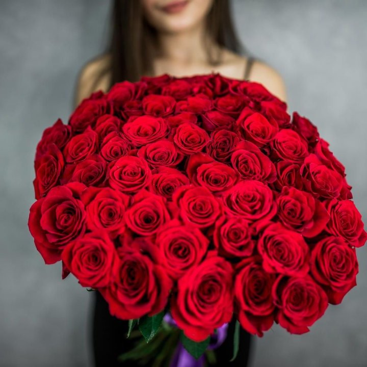 51 красная роза в Хосте и Кудепсте