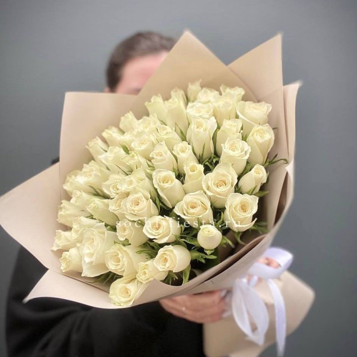 51 белая кенийская роза  в Хосте и Кудепсте