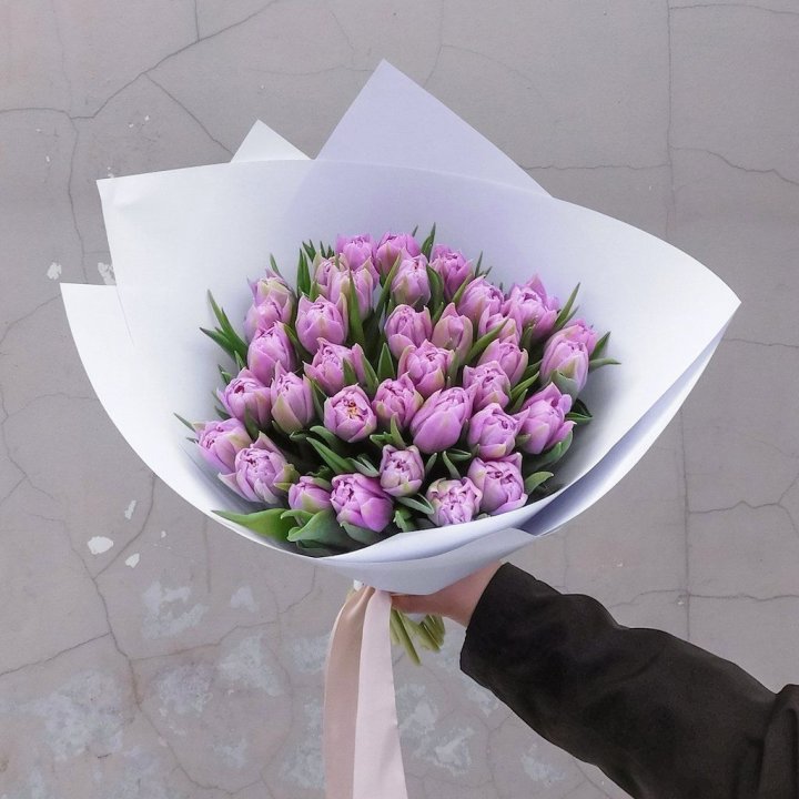 35 сиреневых тюльпанов в Хосте и Кудепсте