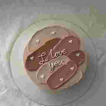 Бенто-торт "I Love You" beige в Хосте и Кудепсте