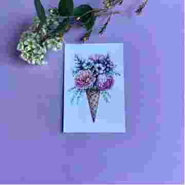 Открытка к букету "Flowercream" в Хосте и Кудепсте